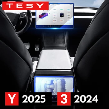 새로운 Tesla Model Y Launch 2025 Model 3 Highland 2024 후면 행 센터 제어 화면 보호용 강화 유리 필름 보호 장치
