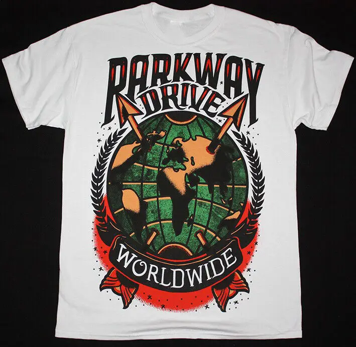 

Vtg Parkway Drive Band альбом, тяжелый хлопок, белая женская рубашка унисекс J642