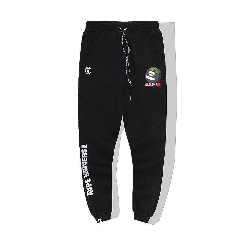 Four Seasons Men's High-quality Ape Head Print Sweatpants Basketball Fitness Unisex Pants Fashion Running Casual Sweatpants