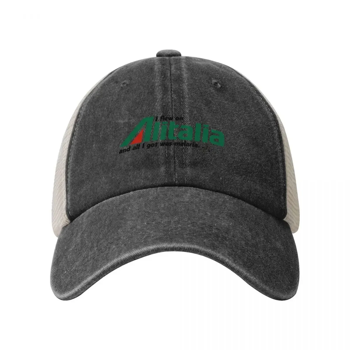 I Flew on Alitalia Baseball Cap Mountaineering Military Tactical Cap Gentleman Hat Elegant Women's Hats Men's