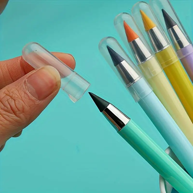 37 set pensil ajaib dengan 12 ujung yang dapat diganti - Timbal HB, 0,5 mm, tidak diperlukan penajaman, ideal untuk perlengkapan sekolah dan kantor, id