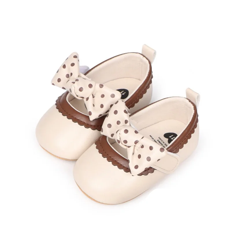 Baby Girl Mary Jane Flats 3D Bow Non-slip Soft Sole Walking Shoes Cute Princess Shoes for Spring Fall