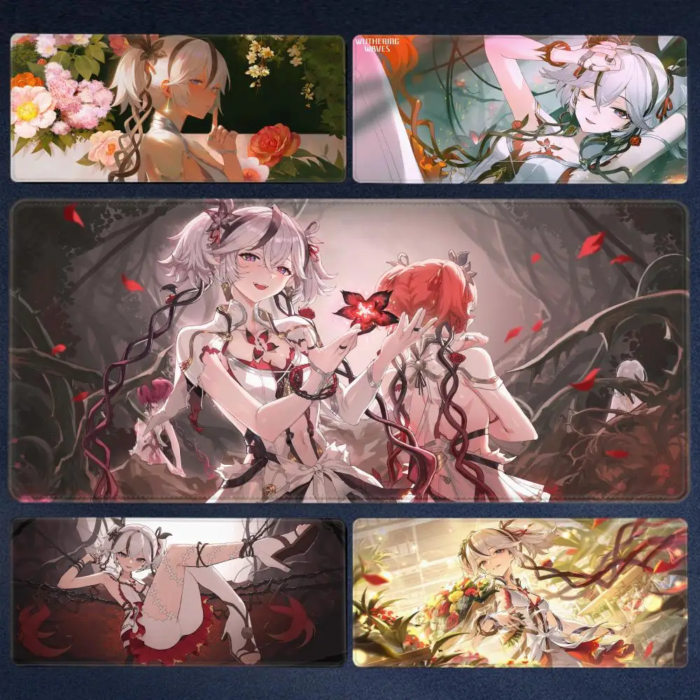 

Mousepad Wuthering Waves Camellya Kawaii Non-Slip Anime Girl Desk Mat HD Printing Keyboard Mouse Pad Extended Rubber Game Carpet