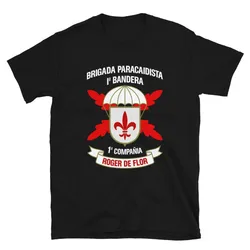 旗ロジャーデ · フロールbrigada paracaidista tシャツスペイン軍軍人tシャツ半袖カジュアルoネック原宿シャツ