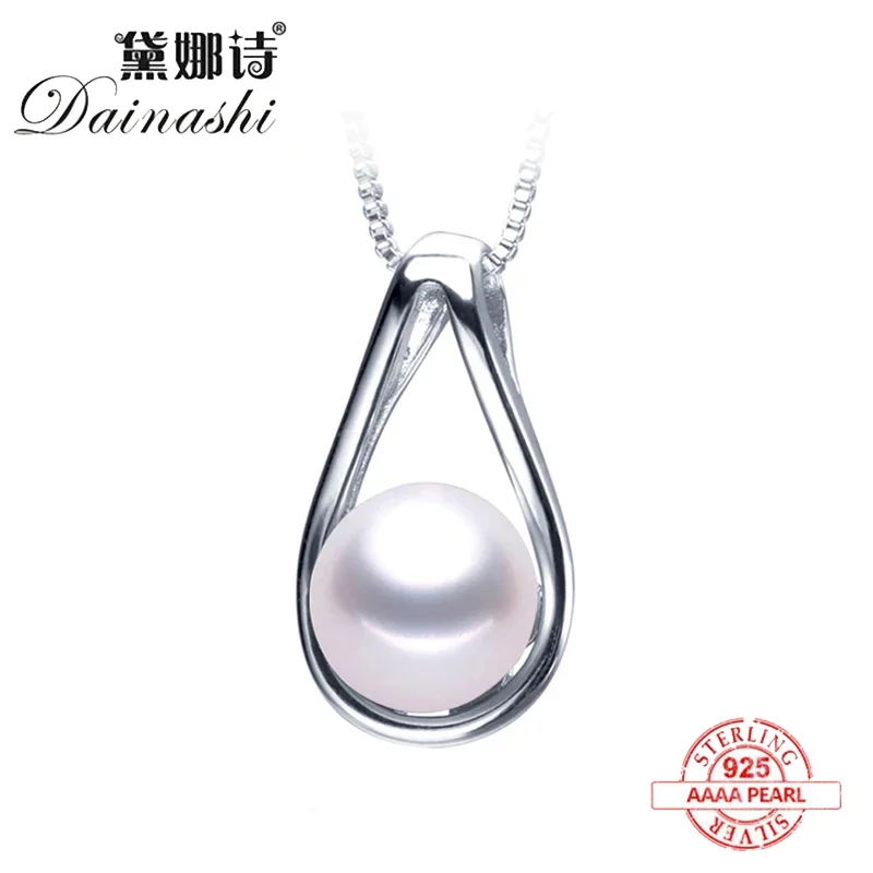 2025 New Freshwater Pearl Simple Fashion Necklace  High Quality Pendants 925 sterling silver Natural Fine Jewelry Gift For Women