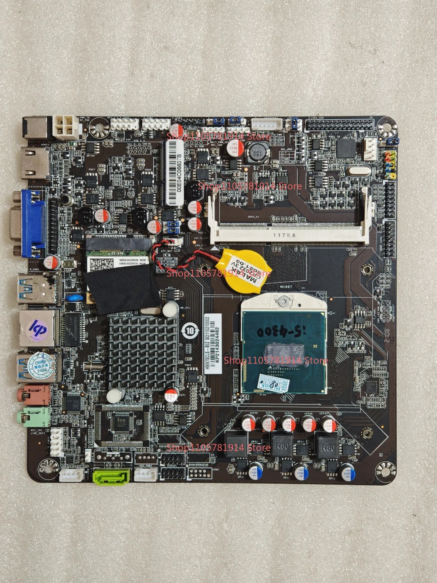 For HM87SCLS-BOZ Main Board, I5-4300M Processor, Support DDR3 Memory