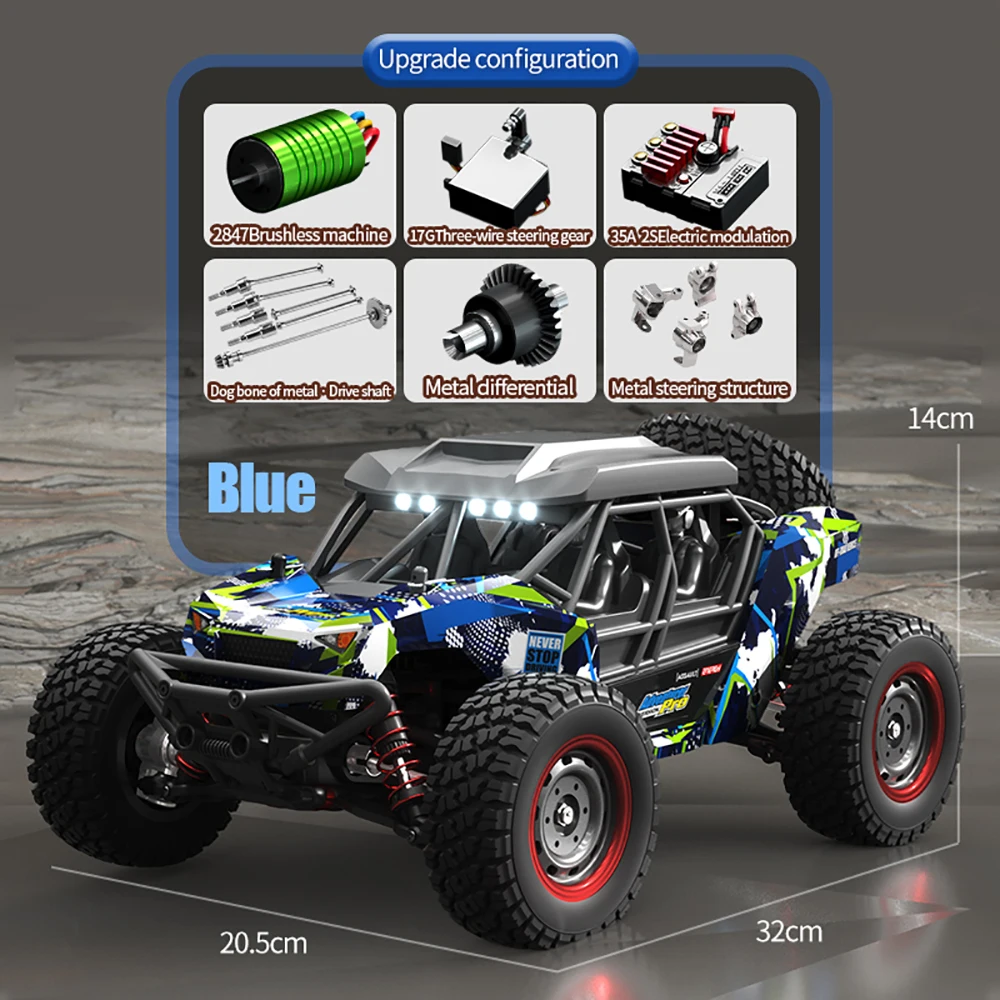 SCY 16106PRO 1:16 70KM/H 4WD Brushless RC Car Remote Control Off-road Cars High Speed Drift Monster Truck vs Wltoys 144001 Toys