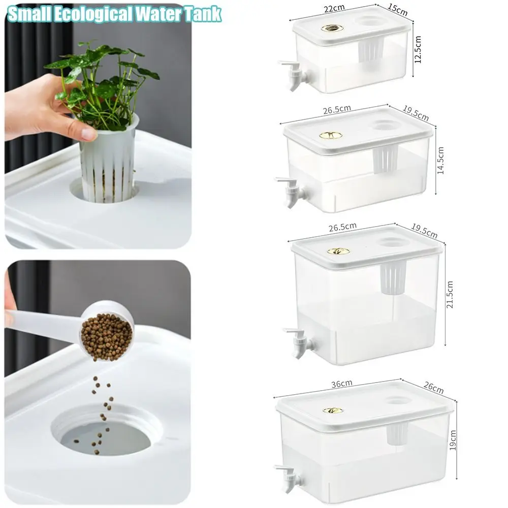 New Transparent Fish Tank Plastic Fall Prevention Desktop Goldfish Bowl Landscaping Desktop Hydroponic Ecological Box