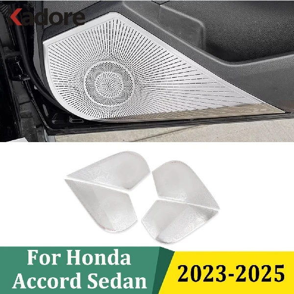 

For Honda Accord Sedan 2023 2024 2025 Inner Door Speaker Cover Trim Side Audio Sound Frame Interior Accessories Stainless