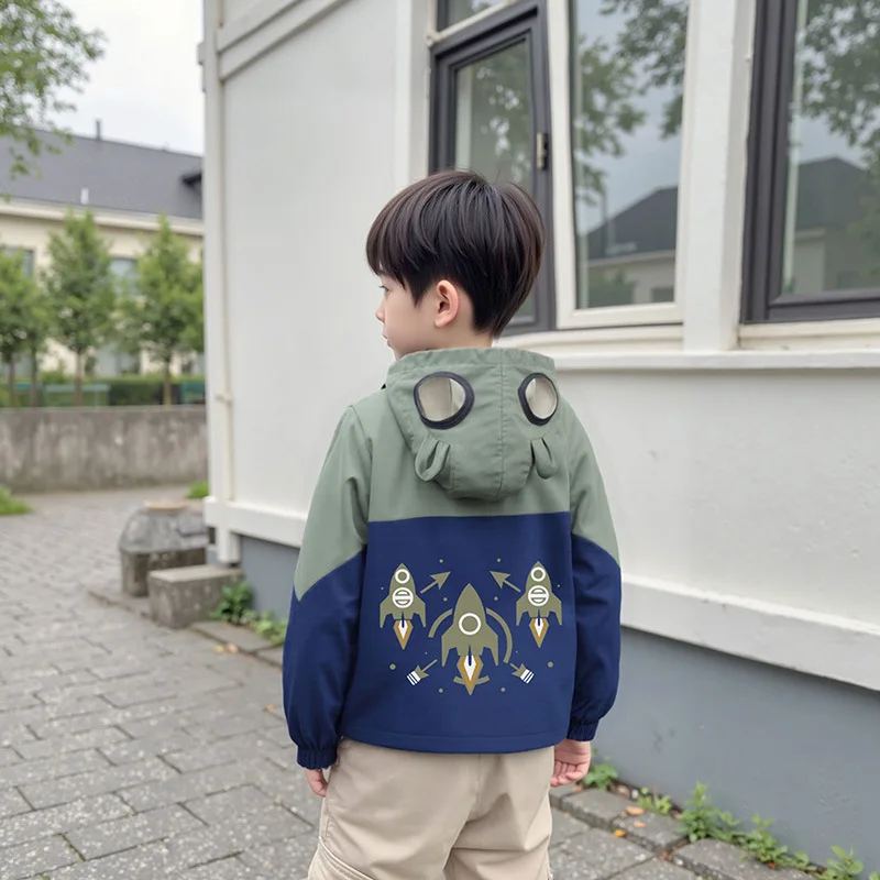 سترة بيسبول للأولاد بتصميم جديد معطف ربيعي وخريفي عصري للأطفال الأولاد ملابس خارجية رائعة وسيم #2