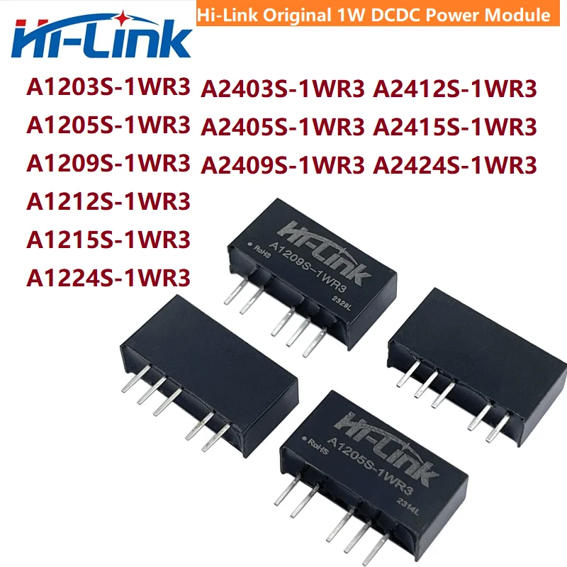 A1205S-1WR3 DC DC 1500VDC Step Down Converter 12V to 5V Smart Home Household Switching ±100mA  1W Power Supply Module  RoHS