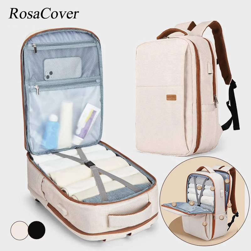 

Travel Backpack Women Large Capacity Business Trip Luggage Bag 15.6 Inch Laptop Rucksack USB Charging College Schoolbag Mochilas