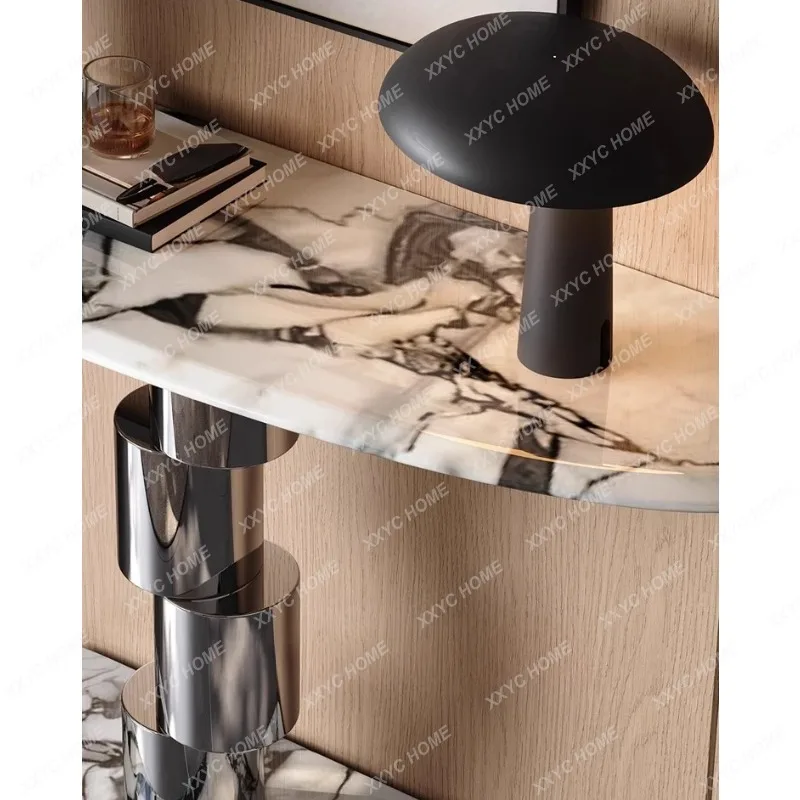 

Элитный светлый мраморный консольный стол для прихожей, виллы, отеля, коридора