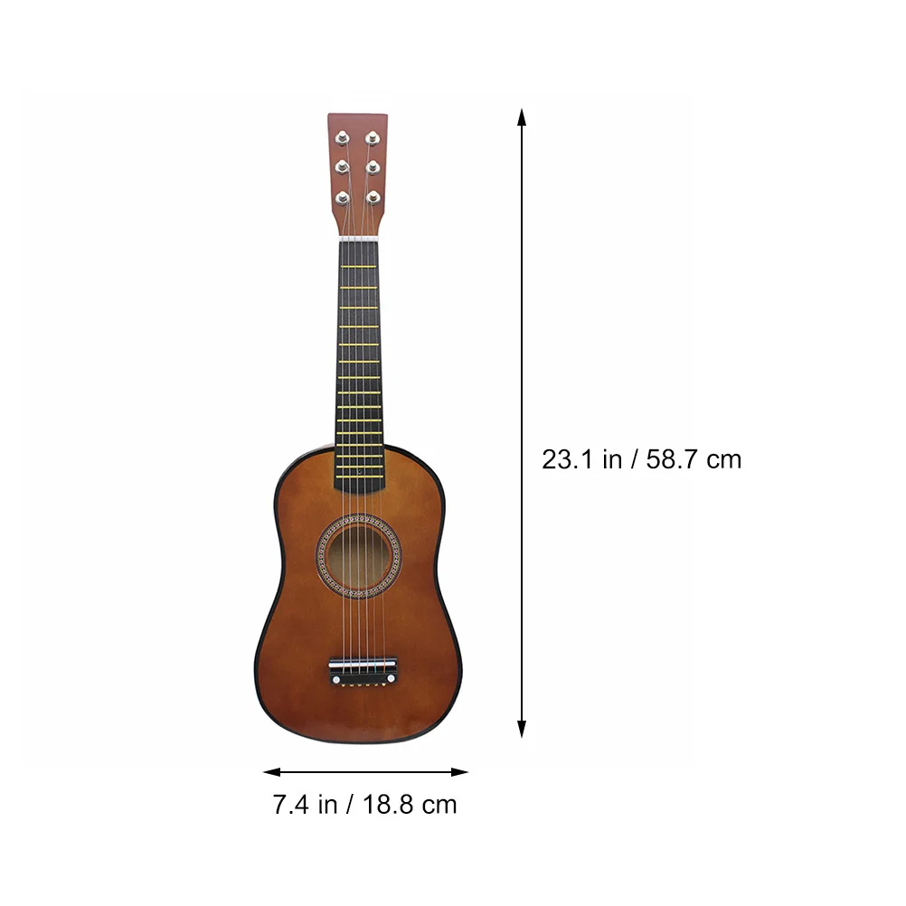 Stile vintage 23 pollici chitarra folk acustica per principianti strumento musicale in legno suono elettrico strumento giocattolo per bambini