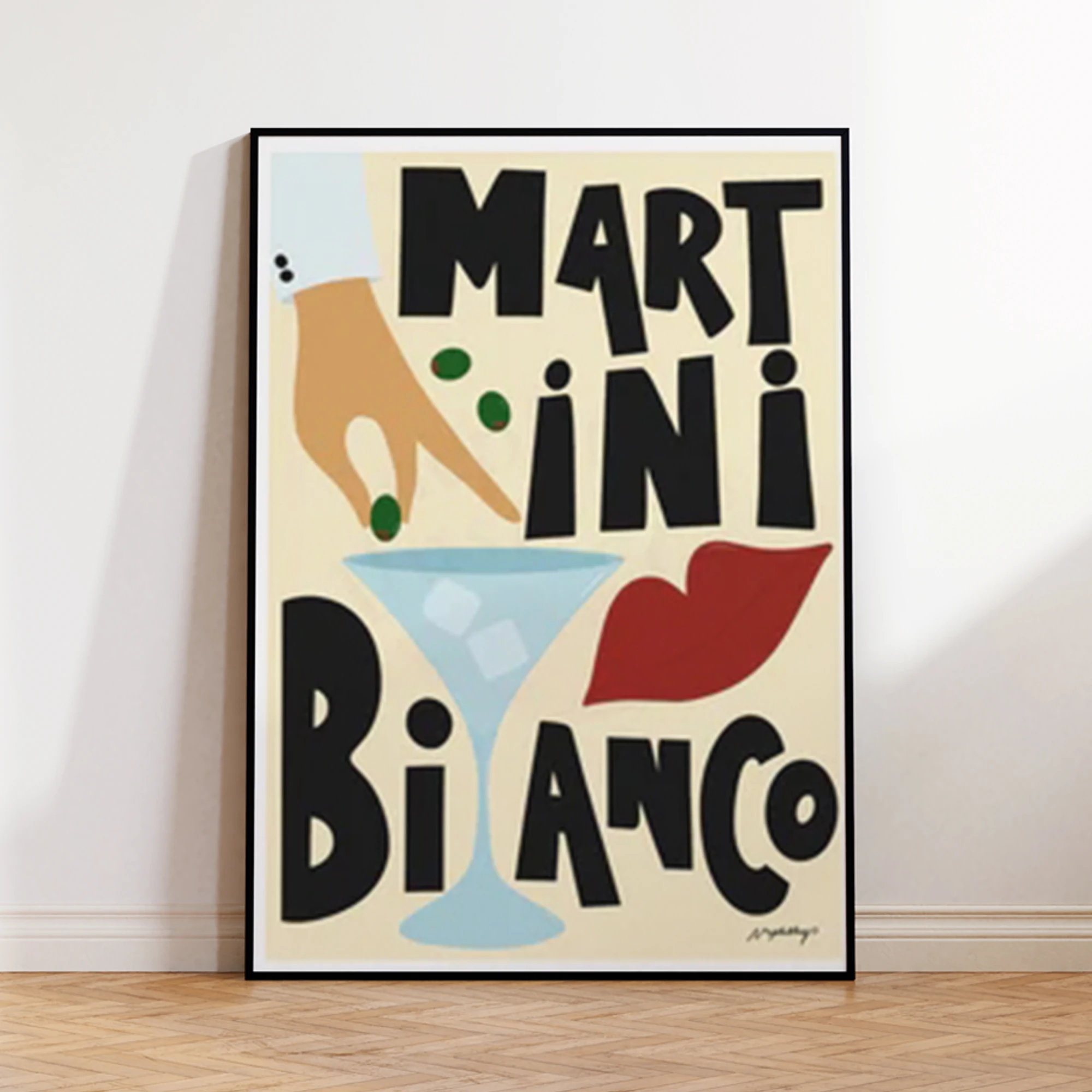 Impresión artística de pared abstracta moderna de Martini Bianco, pintura en lienzo, póster, imagen para sala de estar, dormitorio, decoración del hogar