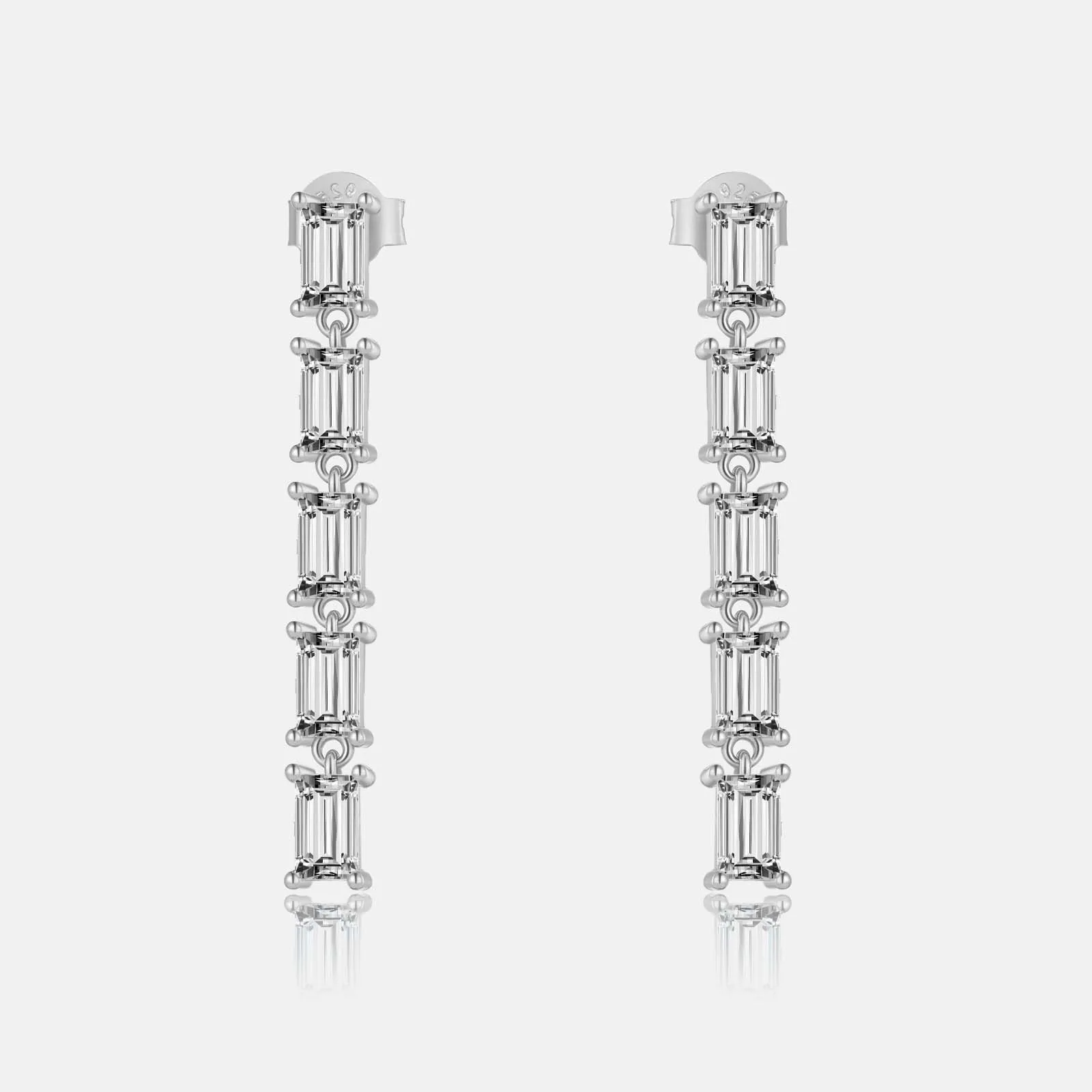 

VEWANT 925 Sterling Silver CZ Zircon Square Pendientes Long Drop Earring 2024 Wedding Women Luxury Fashion Jewelry Gift