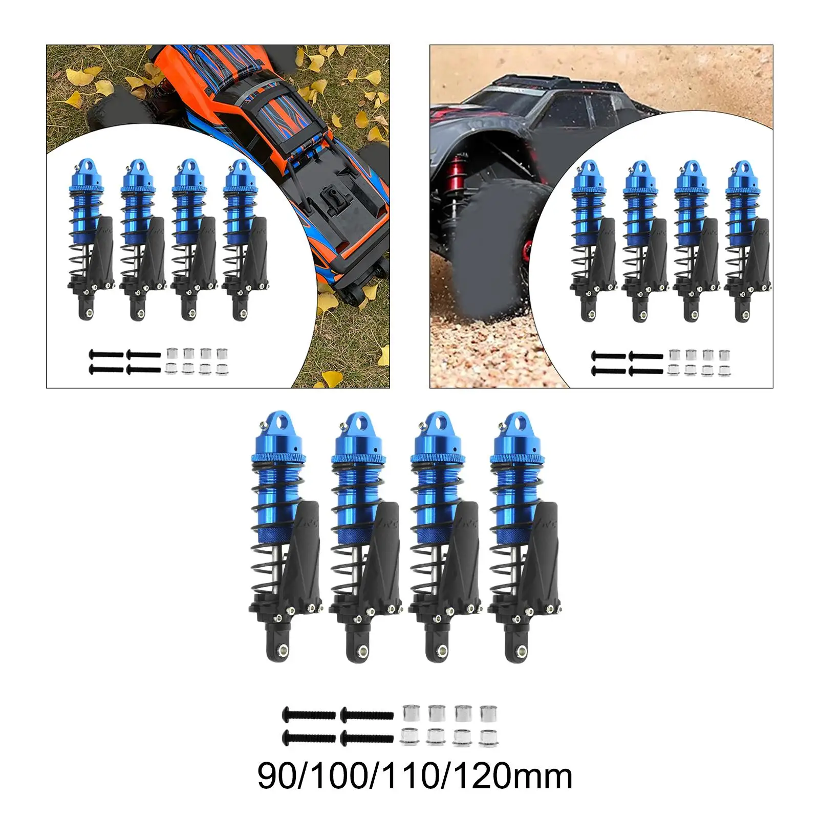 1/10 모델용 RC 충격, 용수철 칼라 교체, 트럭 크롤러용 부드러운 댐핑 업그레이드, RC 자동차 쿨 만들기, 4 피스