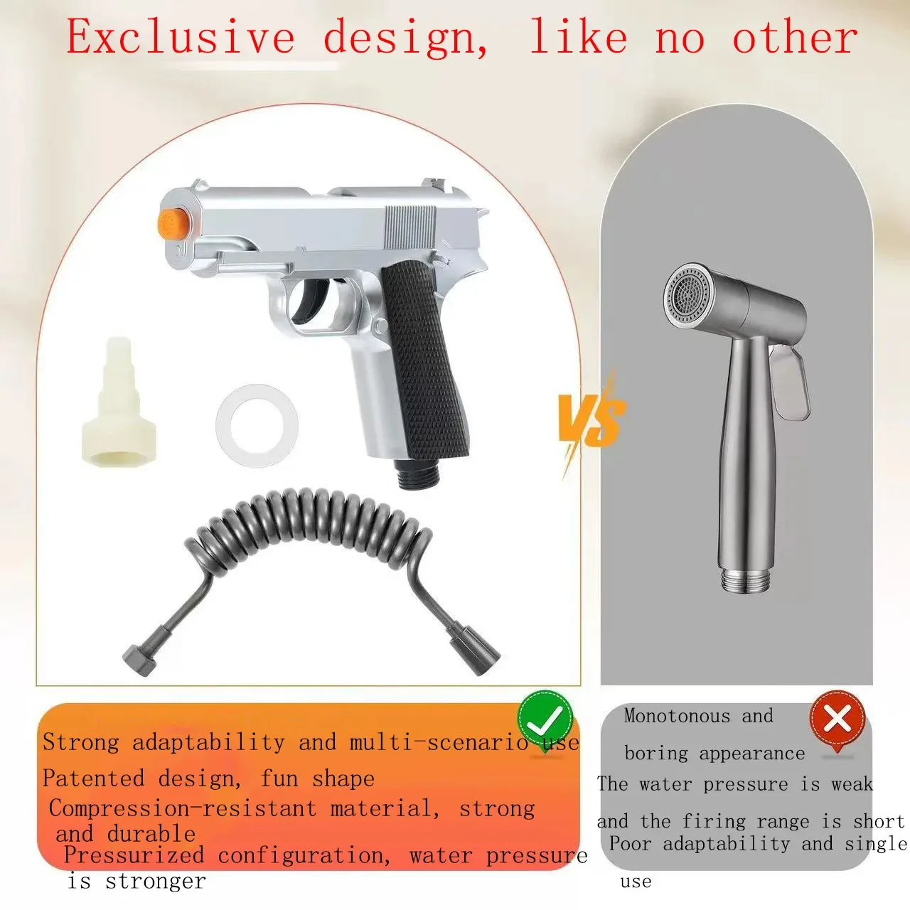 High-pressure Cleaning Spray Gun, Fun Cleaning, Bathroom, Gardening, Watering, Washing Car, Multi-functional Spray Gun