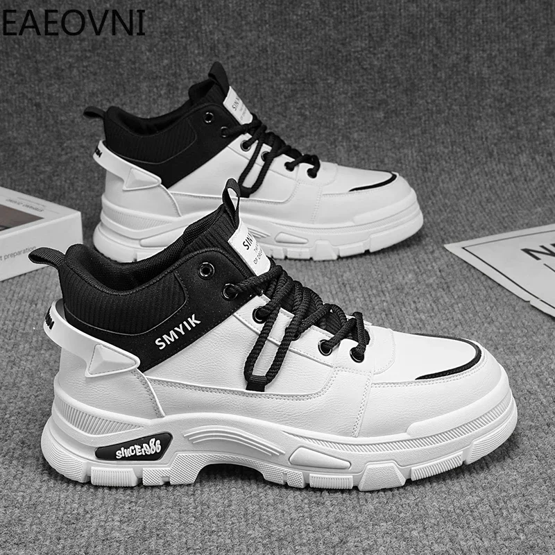 

Men Snow Boots Wear-resistant Round Toe Man Desert Boot Trendy All-match Lace-up Hard-wearing Men's Winter Shoe Popular Model
