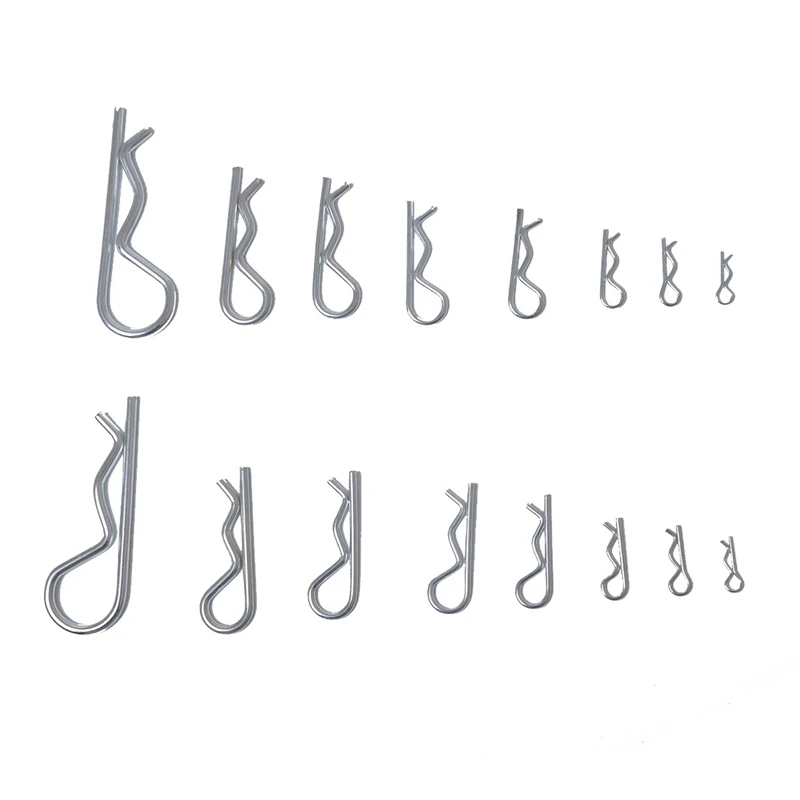 200 buah M1 M1.2 M1.5 M1.8 M2 M2.5 baja R tipe Spring Cotter Pin gelombang bentuk Split klip penjepit rambut traktor Pin untuk mobil