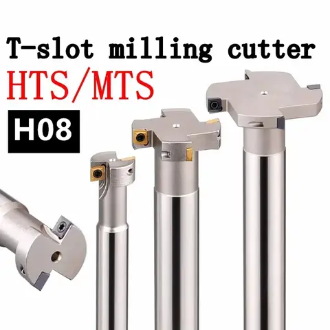 Thickness 8mm H08 CNC T-groove milling cutter Rod HTS MTS series slotting Rod T-shaped milling cutter shank Slot Carbide insert