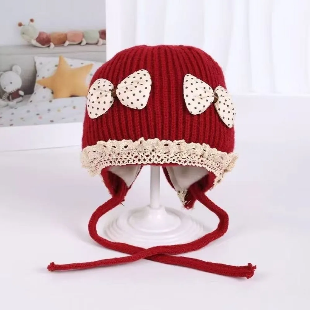 

New Warm Pullover Cap Coldproof Pompom Beanie Hat Windproof Knitted Ear Protection Hat Outdoor Sports