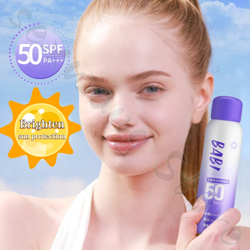 Babi Sonnenschutz spray, Anti-UV, erfrischend und nicht fettend, universell sfp50 für Gesicht und Körper, um Sonnenbrand und Bräunung zu verhindern