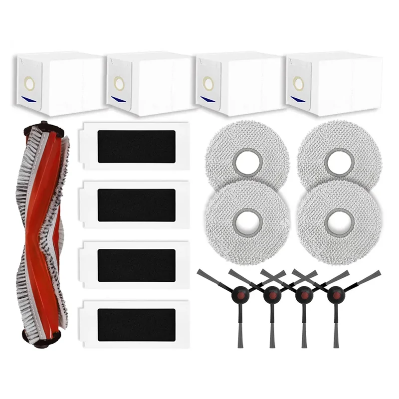 B58B-For Yeedi M12 Pro+ / M12 Ultra Plus Replacement Parts Accessories Main Side Brush Hepa Filter Mop Pad Dust Bag