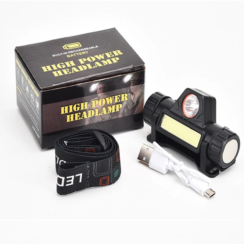 Multi-purpose High-intensity LEDUSB Charging Magnet Lamp Mountain Climbing and Fishing Head-mounted Flashlight