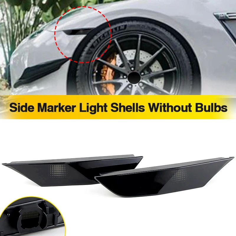 

2PCS Side Marker Light Cover Turn Signal Lamp Shell Housing For Nissan GTR R35 2007-2017 Car Accessories OEM#:26185-62B0A Shell
