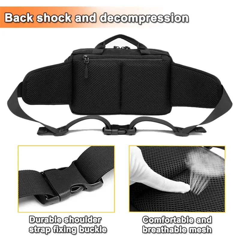 OZUKO Tactical belt bag Waist Bag Sports Chest Pack Waterproof Shoulder Belt Bag EDC Crossbody Bags for Hunting Camping Hiking