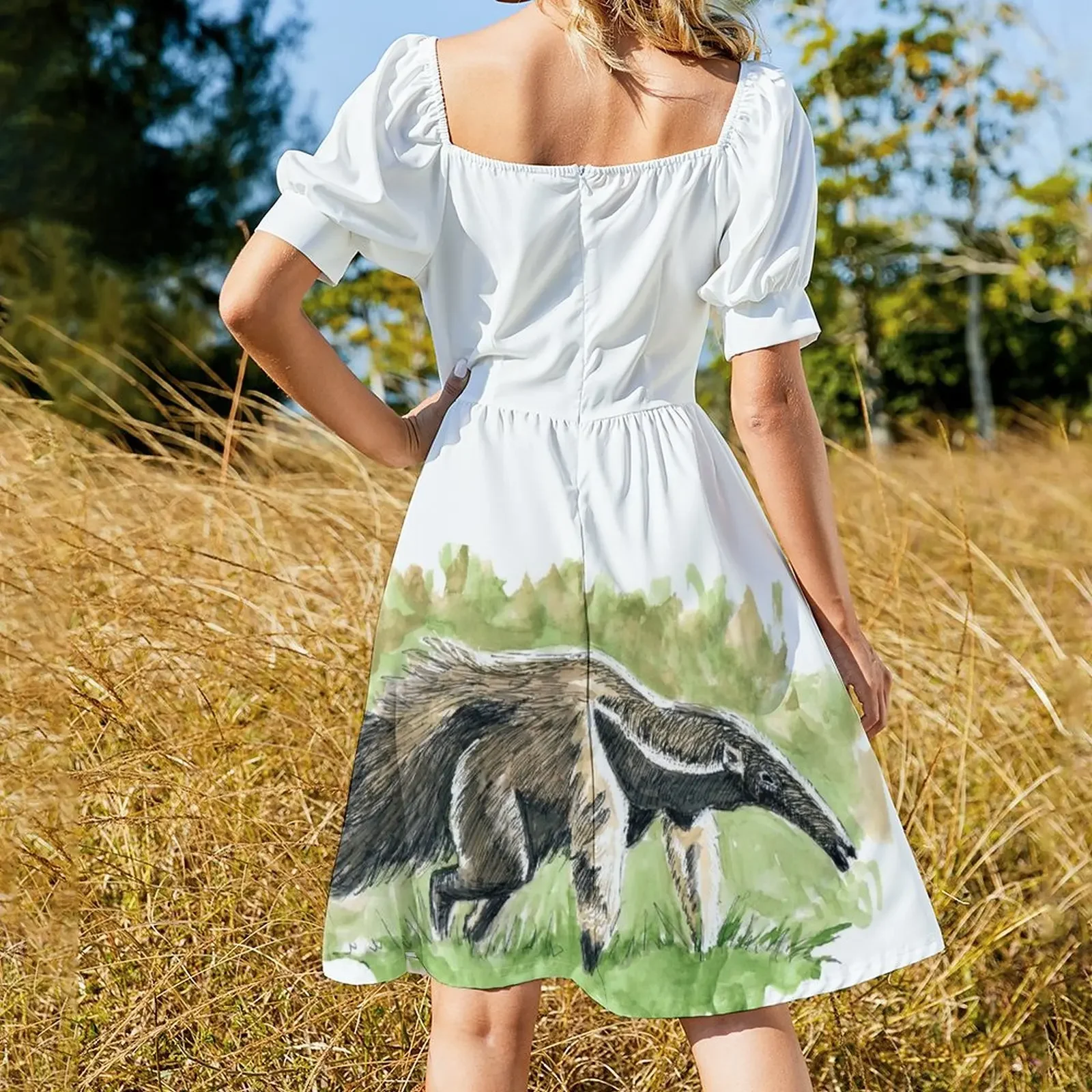 Gostoso! Anteater....:o) Vestido de manga curta Vestidos de dança Roupas femininas