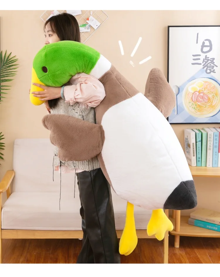 70-115 cm Kawaii Riesige Ente Plüschtier Nette Große Gans Stofftier Weiche Puppe Sofa Schlafkissen Kinder Nettes Geschenk Zimmer Dekor – Detail 11