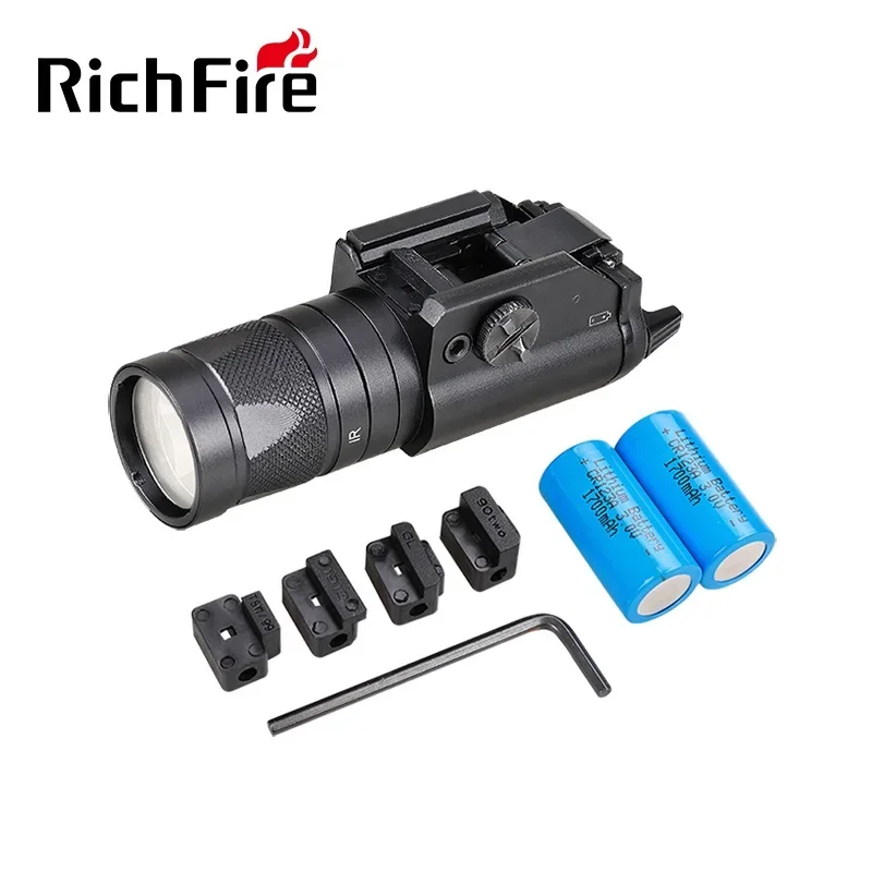 RichFire-Lampe torche aste SFD054 DulFlashlight, SST20 + IR850 450LM, avec support de rail Picatinny 20mm pour odor, fusil de poing