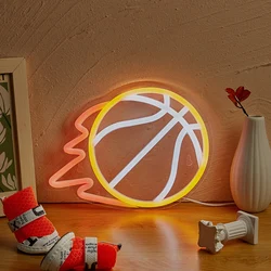 Chi-buy LED Neon Basketball USB Powered Neon Signs Night Light 3D Wall Art & Game Room Bedroom Living Room Decor Lamp Signs