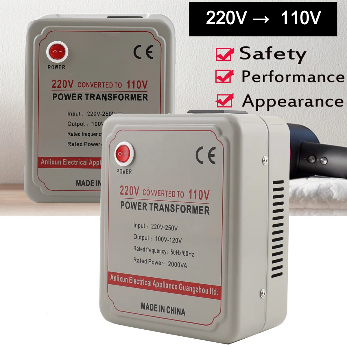500W/1000W/2000W/3000W Voltage Converter Transformers AC Power Step Up And 220V-250V To 110V-120V Step Down Transform Adapter