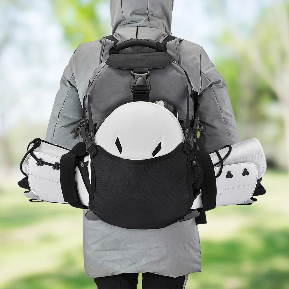 

30L Ski Boot Backpack with Adjustable Fastening Straps Outdoor Skating Backpack for Ski Boots Helmet Snowboard Protective Gear