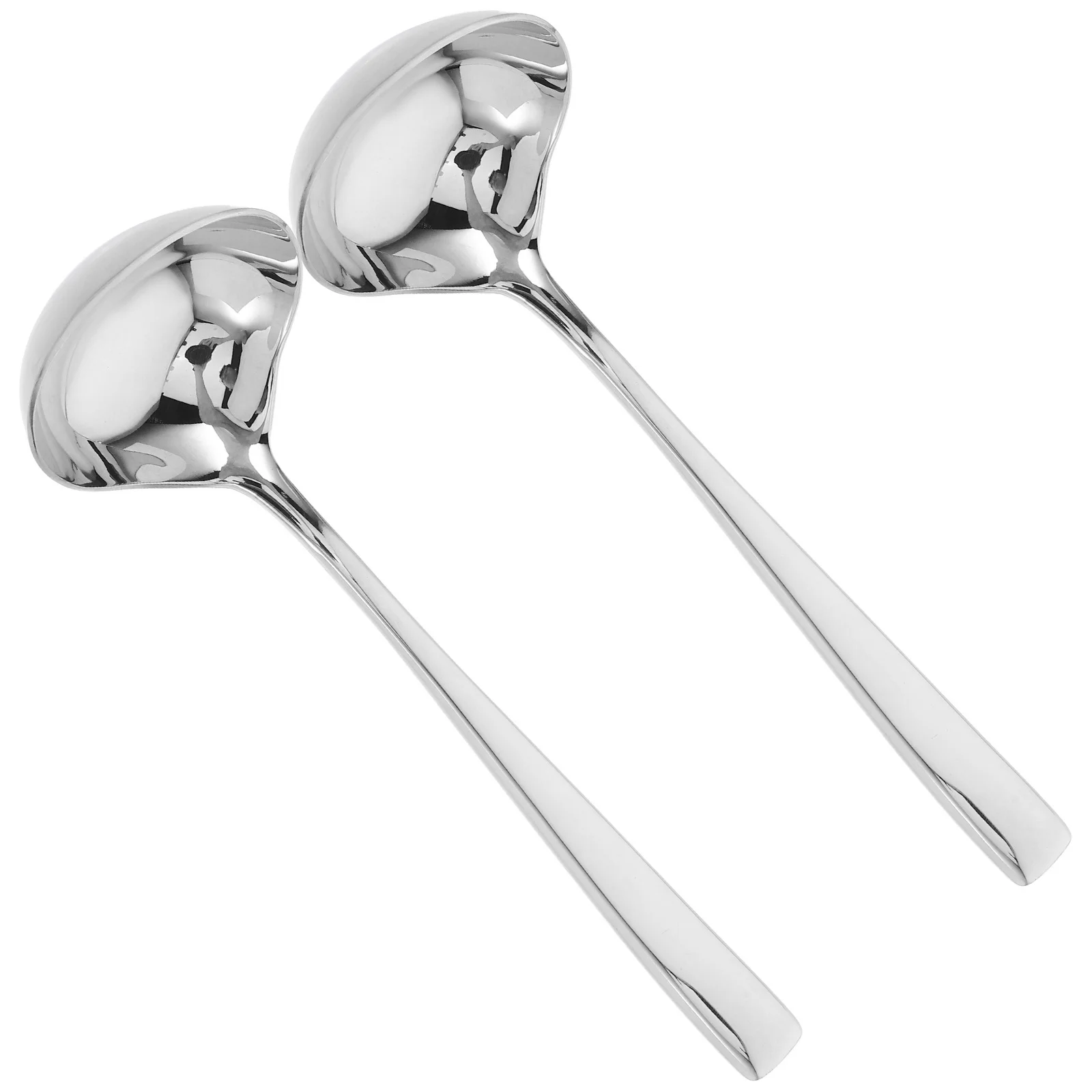 

2Pcs Stainless Steel Serving Ladle Spoon for Gravy Sauce Soup Kitchen Use Cooking Ladle with Extended Reach Comfortable Grip