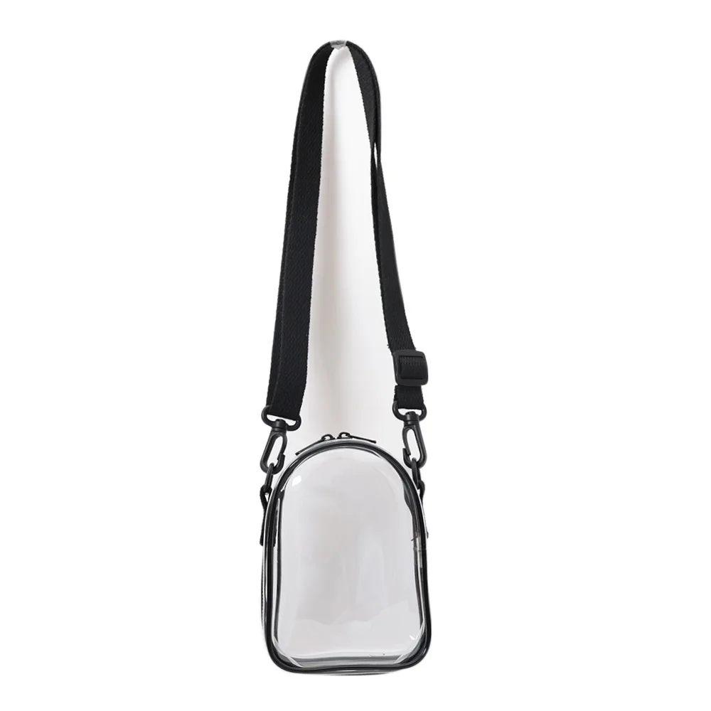 Borsa per il dolore trasparente da 14 cm, bambola in cotone, borsa per uscire, borsa da passeggio per bambini, tracolla, tracolla, borsa a tracolla, antipolvere, semplice