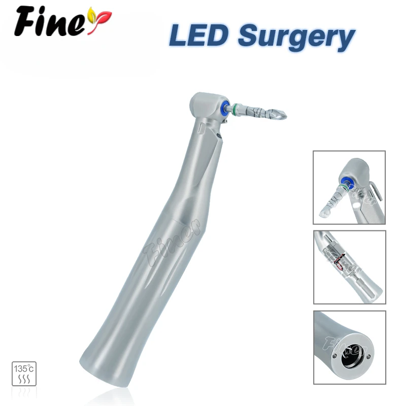 LED Dental Implant Angle 20/1 Reduction Implant Surgery Contra Angle Handpiece Against Angulo Compatible with S-max SG 20