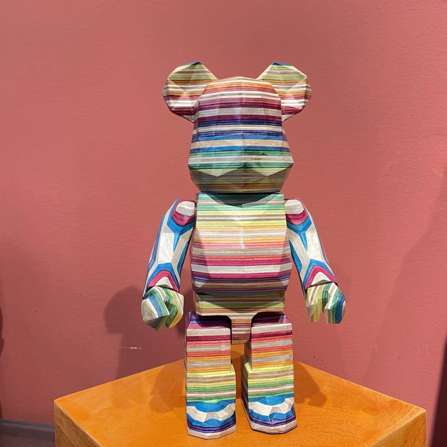 

Diamond Rainbow Bear 28cm Height 11 Inch Bearbrick Fragment Haroshi Karimoku Handmade Collection Gift Figure