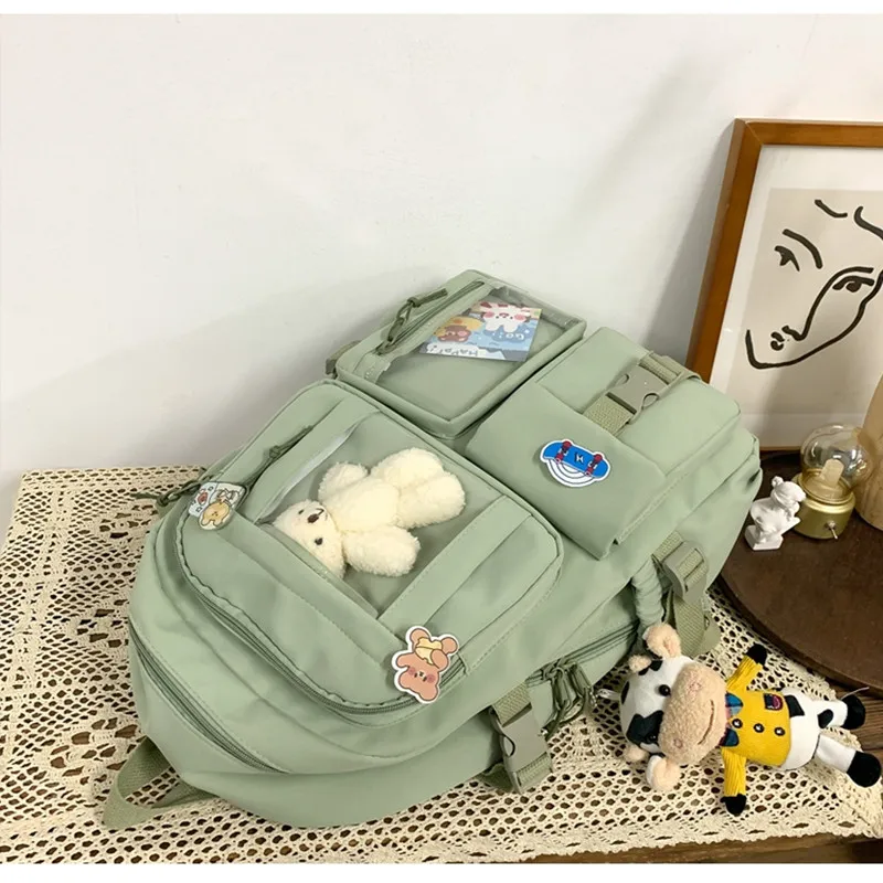 Japanese High School Girls Backpack Female Schoolbag Harajuku Cartoon Backpack Junior High School Student Backpacks