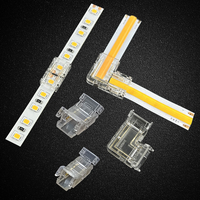 COB LED light strip transparent solderless hat connector L-shaped crystal buckle suitable for 5mm 8mm 10mm 2PIN 3PIN 4PIN