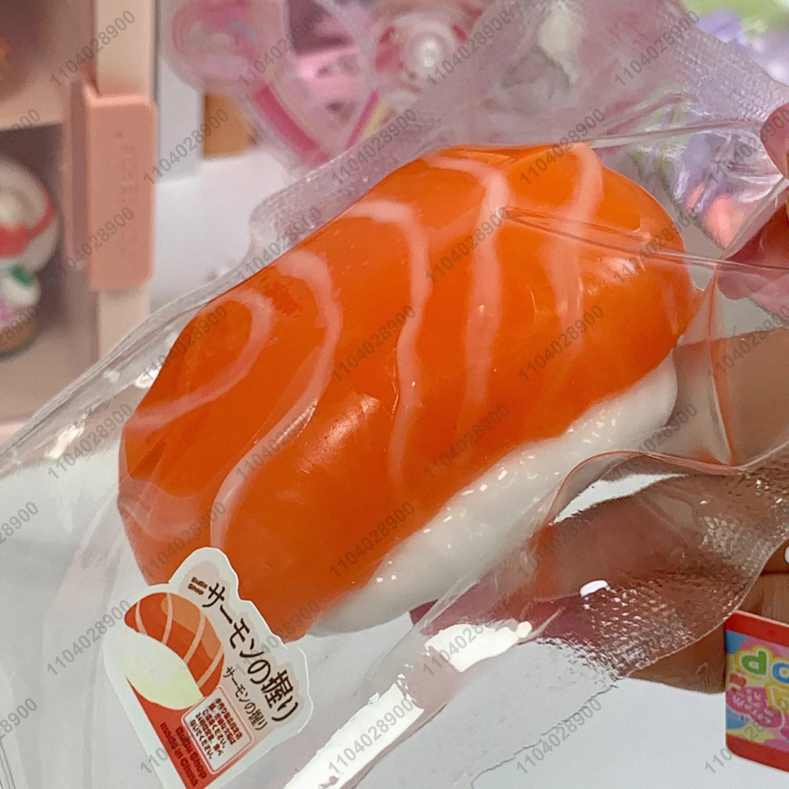 

Salmon Sushi Taba Squishy Silicone Salmon Sushi Rice Tabby Squeeze Toy Squishy Mochi Toy Anti Stress Release Hand Relax Toy