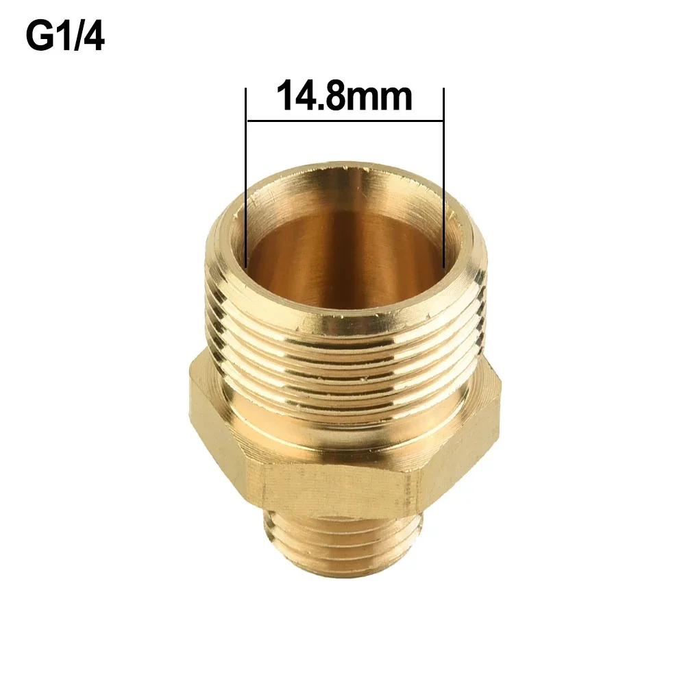 

Accessories Adapter Brass Connector High Quality Hose Internal Pipe M22x15mm Male G1/4" Pressure Washer Brand New
