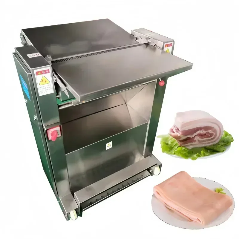 

Pork Skin Peeling Machine/ Meat Fat RemoverAdjustable Thickness Long Slice Pork Beef Slicer Pork Skin Peeling Machine/ Meat Fat