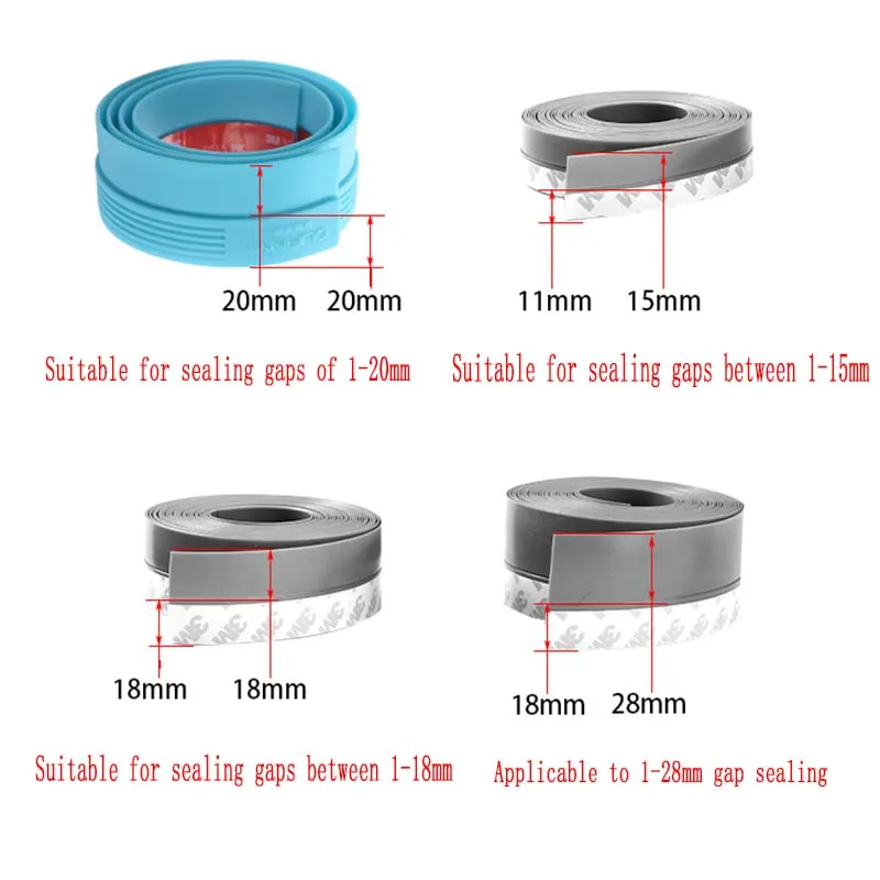 Самоклеящаяся герметичная лента для нижней части двери, 1 м, 3 м