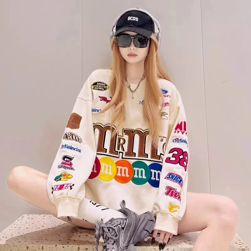 Unisex Hip Hop High Street Letter Racing 2024 Trend Jacket Coat Women Varsity Zipper Vintage Bomber Jacket Woman Coats Men