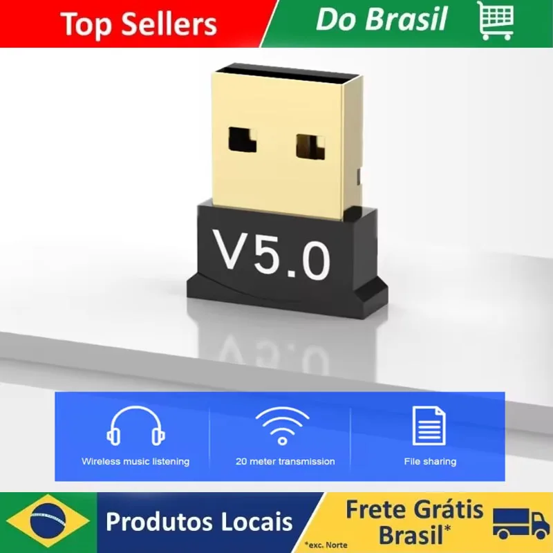 Audio USB Receiver Portable Bluetooth-Compatible 5.0 Receiver 2.4G Bluetooth-Compatible Transmitter for Computer Tablet Desktop