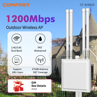 COMFAST Outdoor AP 1200Mbps High Power 2.4G&5.8G Dual Band IP67 Gigabit Router Amplifier 360° WiFi Cover WiFi Signal Hotspot